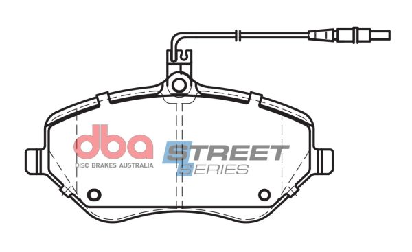 DBA Street Series Ceramic Front Brake Pad Set 162.3 x 79.4 x 16.8mm for Citroen C5 / Citroen C6 & More