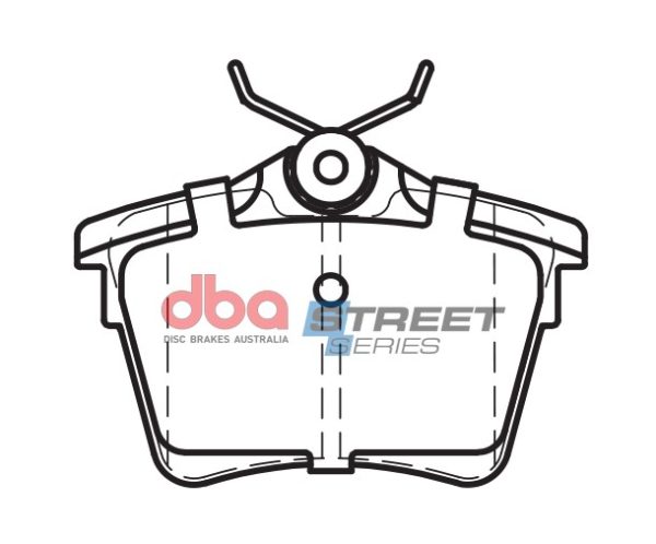 DBA Street Series Ceramic Rear Brake Pad Set 86.1 x 58.0 x 17.0mm for Citroen C5 / Peugeot 407 & More