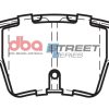 DBA Street Series Ceramic Rear Brake Pad Set 95.0 x 47.2 x 16.6mm for Citroen C4 / Peugeot 207 & More