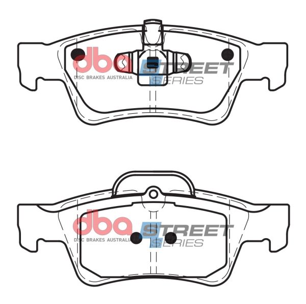 DBA Street Series Ceramic Rear Brake Pad Set 140.4, 141.6 x 51.8, 59.6 x 16.5mm for Mercedes G-Wagon (W463) G55 AMG Supercharged & More