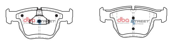 DBA Street Series Semi-Metallic Front Brake Pad Set for Land Rover Range Rover L322