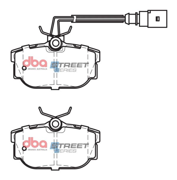 DBA Street Series Semi-Metallic Rear Brake Pad Set 94.7 x 51.0 x 15.8mm for Ford Galaxy (Mk1) / Seat Alhambra (7M) & More