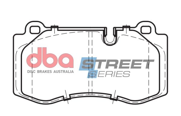 DBA Street Series Ceramic Front Brake Pad Set 141.7 x 75.8 x 16.7mm for Mercedes CL-Class (C216) CL500 / Mercedes CLS (C219) CLS500 & More