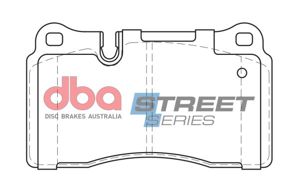 DBA Street Series Semi-Metallic Front Brake Pad Set for Land Rover Range Rover L322 / Land Rover Range Rover Sport L320