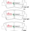 DBA Street Performance Rear Brake Pad Set 99.8 x 41.1 x 14.7mm for Hyundai i-30 GD / Hyundai i-30 PD & More