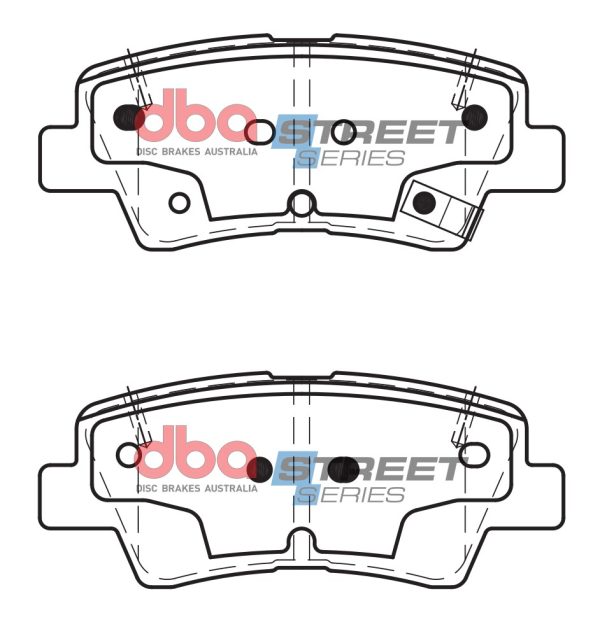 DBA Street Series Ceramic Rear Brake Pad Set 99.9 x 40.9 x 14.2mm for Hyundai i-30 GD / Hyundai i-30 PD & More