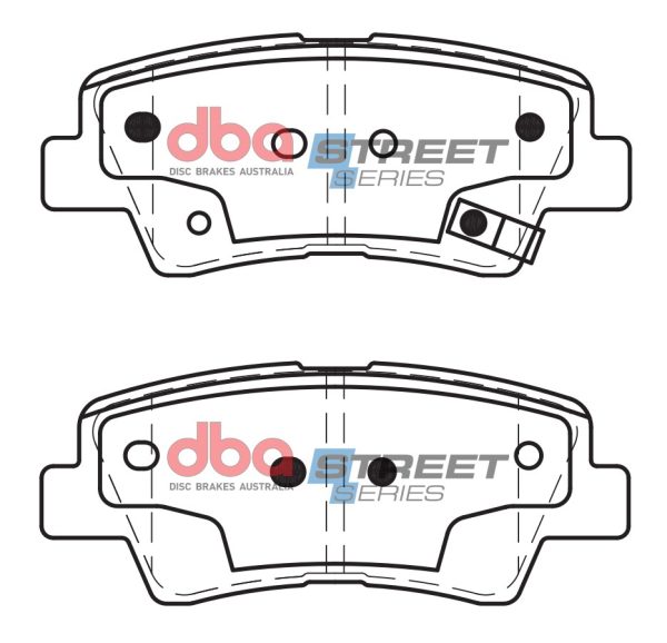 DB2088SS.jpg DBA Street Series Ceramic Rear Brake Pad Set 100.0 x 41.0 x 14.8mm for Hyundai Elantra / Hyundai i-40 & More