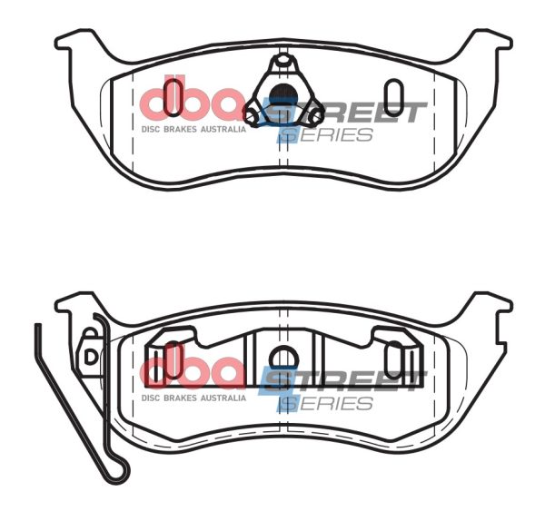 DBA Street Series Ceramic Rear Brake Pad Set for Jeep Cherokee / Jeep Wrangler
