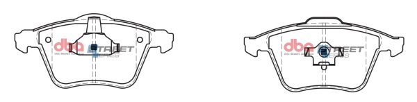 DB2176SS.jpg DBA Street Series Ceramic Front Brake Pad Set 155.4, 156.5 x 73.0, 73.0 x 18.9mm for Ford Focus (Mk2) / Ford Focus XR5 & More