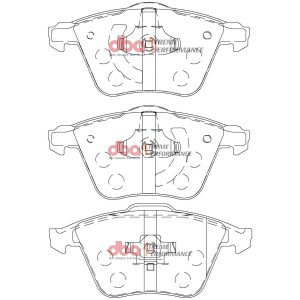 DBA Xtreme Performance Front Brake Pad Set 155.1 x 72.8 x 17.5mm for Ford Focus (Mk2) / Ford Focus XR5 & More