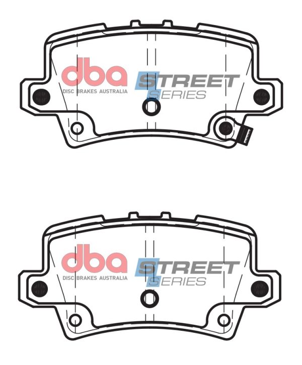 DBA Street Series Ceramic Rear Brake Pad Set for Honda Civic (8th Gen) FN2