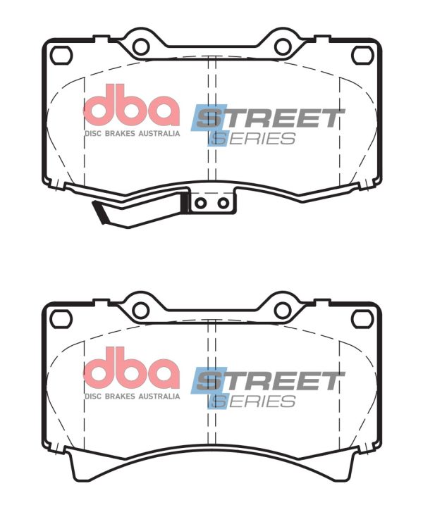 DBA Street Series Semi-Metallic Front Brake Pad Set for Hummer H3 / Hummer H3T