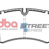 DBA Street Series Semi-Metallic Front Brake Pad Set 192.8 x 72.3 x 17.3mm for Land Rover Defender / Land Rover Discovery & More