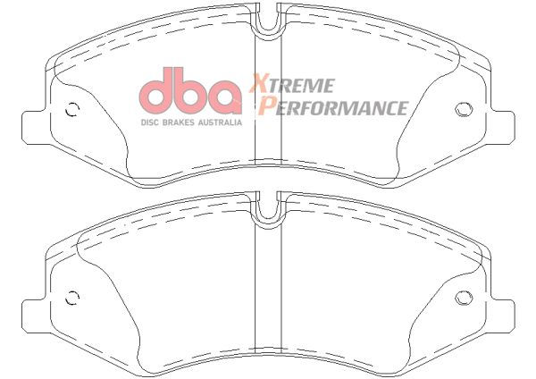 DBA Xtreme Performance Front Brake Pad Set 192.5 x 72.5 x 18mm for Land Rover Defender / Land Rover Discovery & More