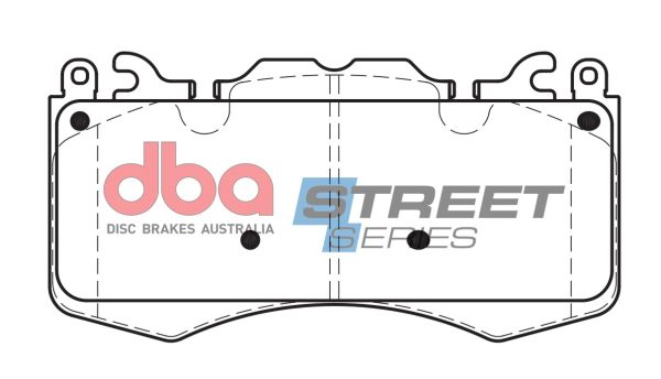 DBA Street Series Semi-Metallic Front Brake Pad Set 189.7 x 95.9 x 15.2mm for Land Rover Discovery / Land Rover Range Rover / Land Rover Range Rover Sport