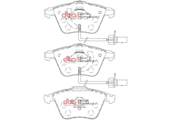 DBA Xtreme Performance Front Brake Pad Set 155.1 x 72.8 x 19.3mm for Audi A6 C5/4B / Audi A6 quattro Avant C5/4B & More