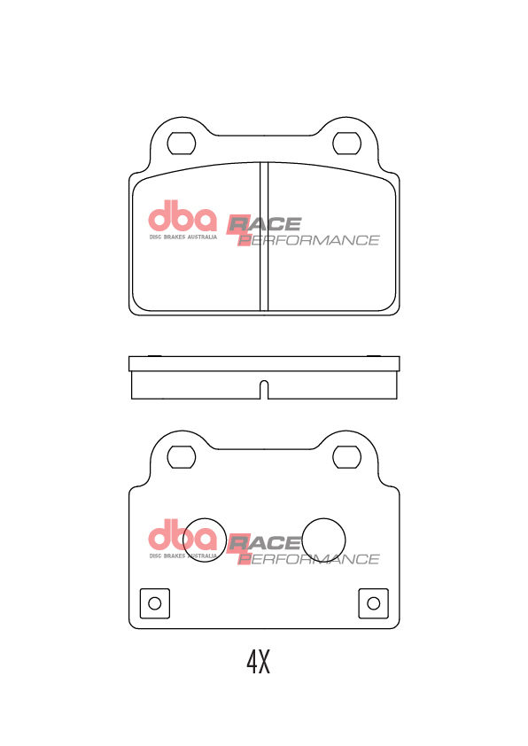 DBA Race Performance Rear Brake Pad Set for Mitsubishi Lancer Evo 10