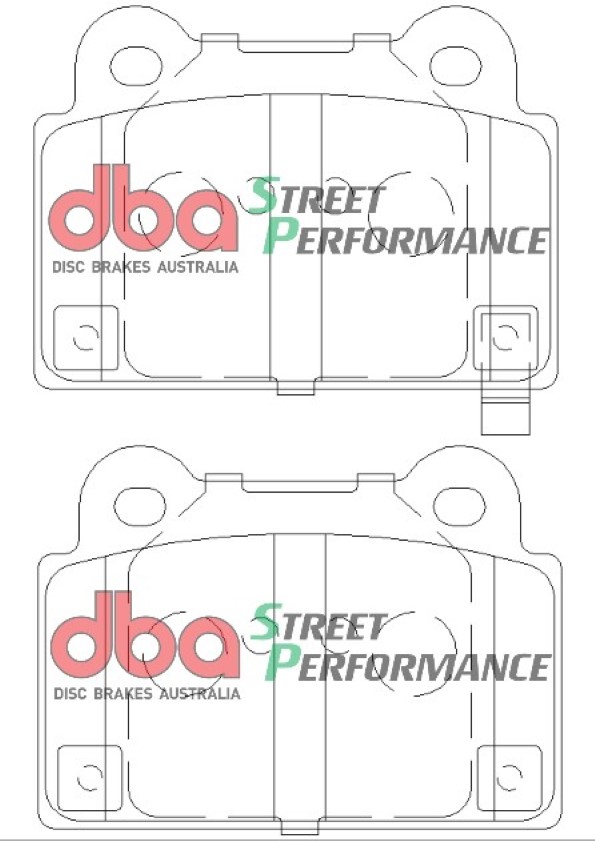 DBA Street Performance Rear Brake Pad Set for Mitsubishi Lancer Evo 10