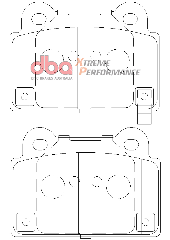 DB2215XP.jpg DBA Xtreme Performance Rear Brake Pad Set for Mitsubishi Lancer Evo 10
