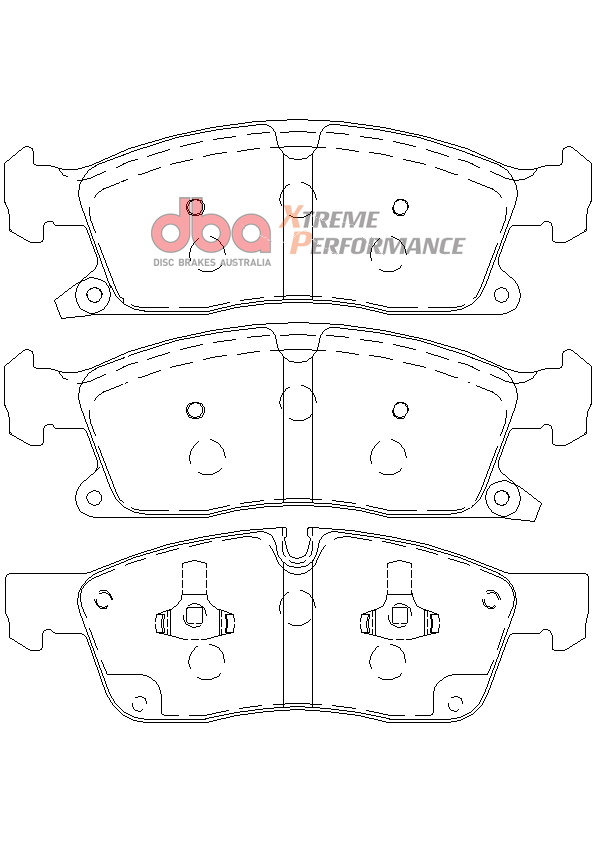 DBA 4000 Series T3 Slotted Front Disc & Xtreme Performance Pad Kit 350mm for Dodge Durango / Jeep Grand Cherokee
