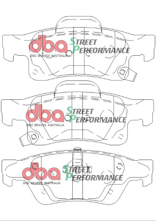 DBA Street Performance Rear Brake Pad Set for Dodge Durango / Jeep Grand Cherokee