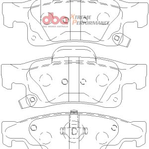 DBA Xtreme Performance Rear Brake Pad Set for Dodge Durango / Jeep Grand Cherokee