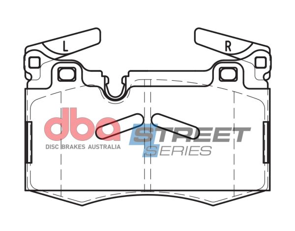 DB2222SS.jpg DBA Street Series Ceramic Front Brake Pad Set 120.8 x 76.0 x 13.6mm for MINI Mini Clubman (R55) / MINI Mini Convertible (R57) & More