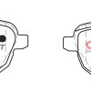 DBA Street Series Ceramic Rear Brake Pad Set 106.2, 106.2 x 62.3, 56.0 x 16.5mm for BMW 5 Series (F10) 518 / BMW 5 Series (F10) 520 & More