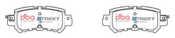 DBA Street Series Ceramic Rear Brake Pad Set for Mazda CX-3 / Mazda CX-5 (1st Gen)