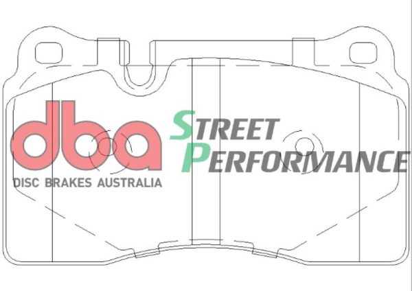 DBA Street Performance Front or Rear Brake Pad Set 131.7 x 77.3 x 15.9mm for Ac MK VI / Aston Martin DB9 & More