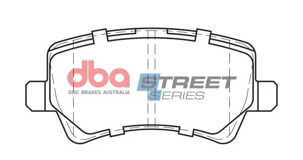 DBA Street Series Semi-Metallic Rear Brake Pad Set 106.7 x 48.8 x 16.0mm for Ford Galaxy (Mk2) / Ford S-Max & More