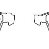 DBA Street Series Ceramic Front Brake Pad Set 155.2, 156.5 x 75.0, 74.3 x 20.3, 17.5mm for Ford Galaxy (Mk2) / Ford Mondeo Estate (Mk4) & More