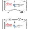 DBA Street Series Semi-Metallic Front Brake Pad Set for Nissan Patrol Y62
