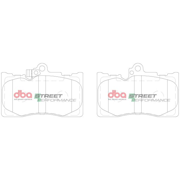 DB2255SP.jpg DBA Street Performance Front Brake Pad Set 118.5 x 77.5 x 16.7mm for Lexus GS250 / Lexus GS300 & More