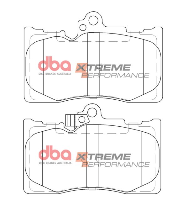 DBA Xtreme Performance Front Brake Pad Set 118.5 x 77.5 x 16.7mm for Lexus GS250 / Lexus GS300 & More