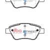 DBA Street Series Ceramic Front Brake Pad Set 122.8 x 53.3 x 16.5mm for Alfa Romeo Mi.To / Citroen Nemo & More