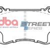 DBA Street Series Ceramic Front Brake Pad Set 141.7 x 75.8 x 16.7mm for Chrysler 300C / Dodge Challenger & More