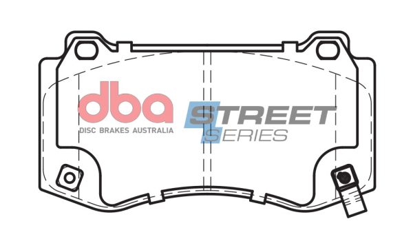 DBA Street Series Ceramic Front Brake Pad Set 141.7 x 75.8 x 16.7mm for Chrysler 300C / Dodge Challenger & More