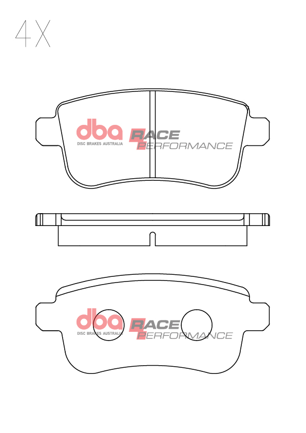 DB2277RP.jpg DBA Race Performance Rear Brake Pad Set 106 x 45.6 x 16mm for Renault Espace (Mk5) / Renault Fluence & More