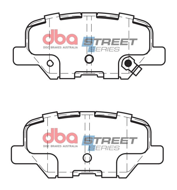DBA Street Series Ceramic Rear Brake Pad Set 101.3 x 44.0 x 13.9mm for Citroen C4 Aircross / Mazda 6 GJ & More
