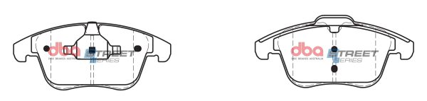 DBA Street Series Ceramic Front Brake Pad Set for Citroen C5 / Peugeot 508