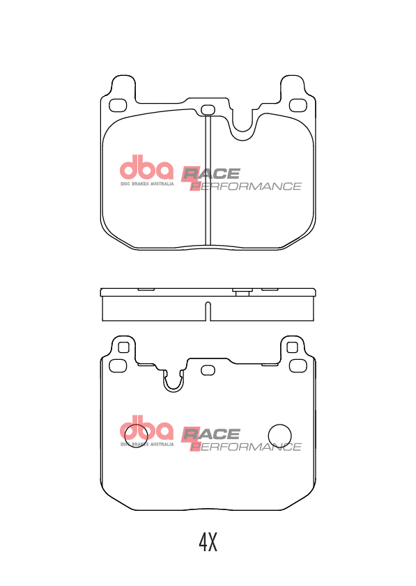 DBA Race Performance Front Brake Pad Set 112.3 x 72.5 x 16.9mm for BMW 1 Series (F20) M135 / BMW 1 Series (F20) M140 & More