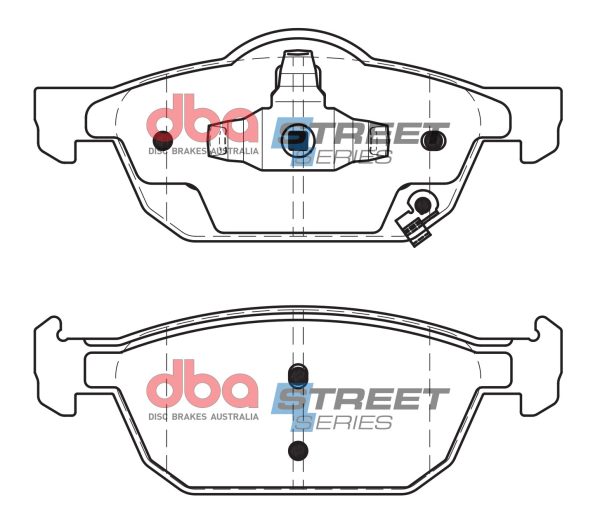 DBA Street Series Ceramic Front Brake Pad Set 155.1, 155.1 x 62.5, 55.3 x 16.1mm for Honda Civic (10th Gen) / Honda Civic (9th Gen) FK / Honda Civic Tourer