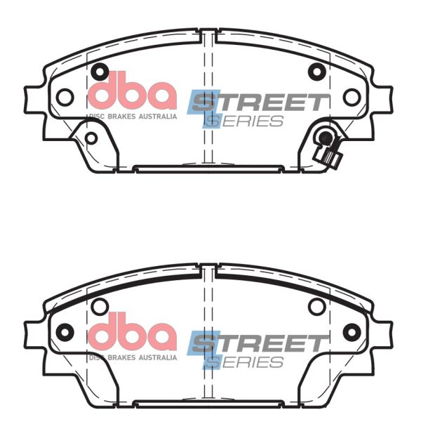 DBA Street Series Ceramic Front Brake Pad Set 141.9 x 55.3 x 15.5mm for Mazda 3 BM / Mazda 3 BN & More