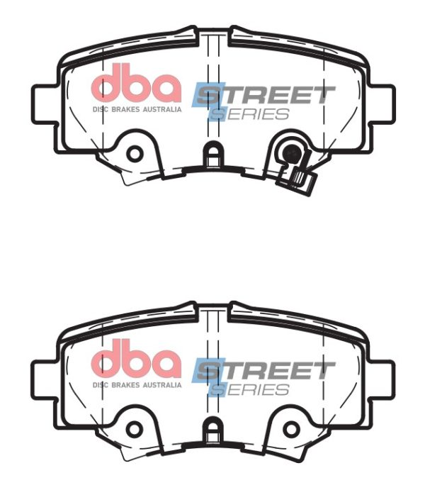DBA Street Series Ceramic Rear Brake Pad Set for Mazda 3 BM / Mazda 3 BN