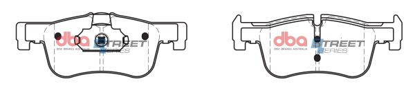 DBA Street Series Ceramic Front Brake Pad Set 156.7, 155.7 x 60.1, 58.5 x 17.0mm for BMW 1 Series (F20) 114 / BMW 1 Series (F20) 116 & More