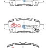 DBA Street Series Ceramic Rear Brake Pad Set 105.4 x 39.2 x 13.6mm for Infiniti EX30D / Infiniti EX37 & More