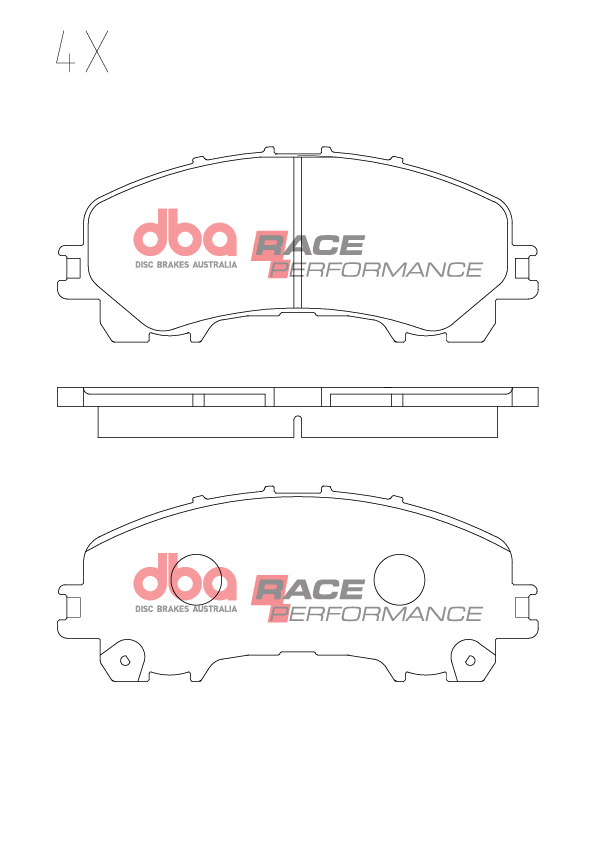 DBA Race Performance Front Brake Pad Set 151.2 x 61.8 x 15.8mm for Chevrolet (Thailand) Colorado / Holden (Thailand) Colorado & More