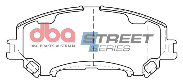 DBA Street Series Ceramic Front Brake Pad Set 141.7 x 59.2 x 16.2mm for Nissan Qashqai (J11) / Nissan X-Trail & More