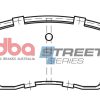DBA Street Series Ceramic Front Brake Pad Set 116.6 x 52.5 x 16.3mm for Nissan Micra (K13) / Nissan Note & More